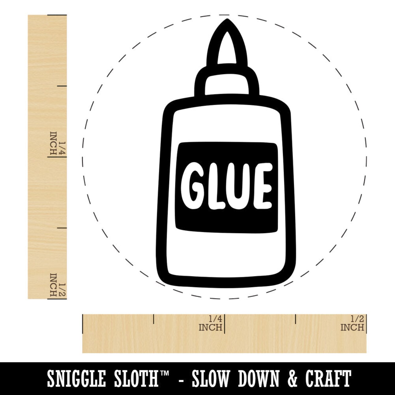 Glue Bottle Arts Crafts School Rubber Stamp for Stamping Crafting Planners